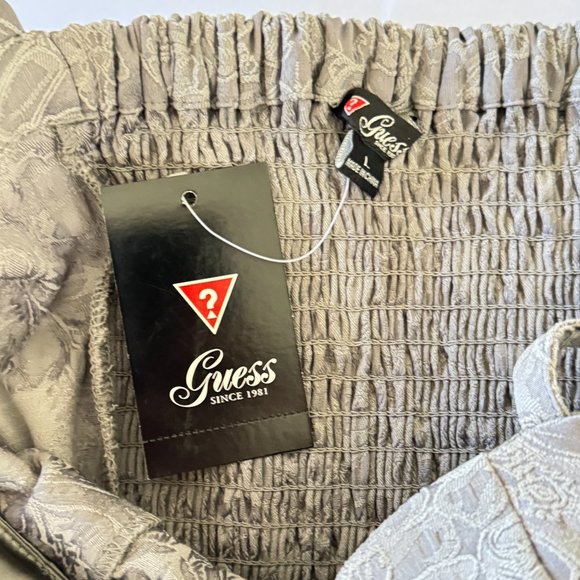 NWT Guess Gray Embroidered Bustier Top - Picture 10 of 10
